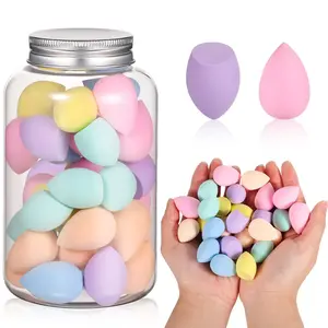 40pcs Mini Makeup Sponge Set Multi Colored Mini Beauty Blender Professional Beauty Blender Sponge Super Soft Concealer Sponge Facial Makeup Tools for Foundation, Powder, Liquid springtok