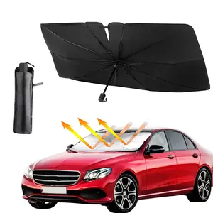 Windshield Sun Shade Foldable Umbrella, Car Sunshade for Windshield, Protect Vehicle from UV Sun and Heat Fits Windshields of Various