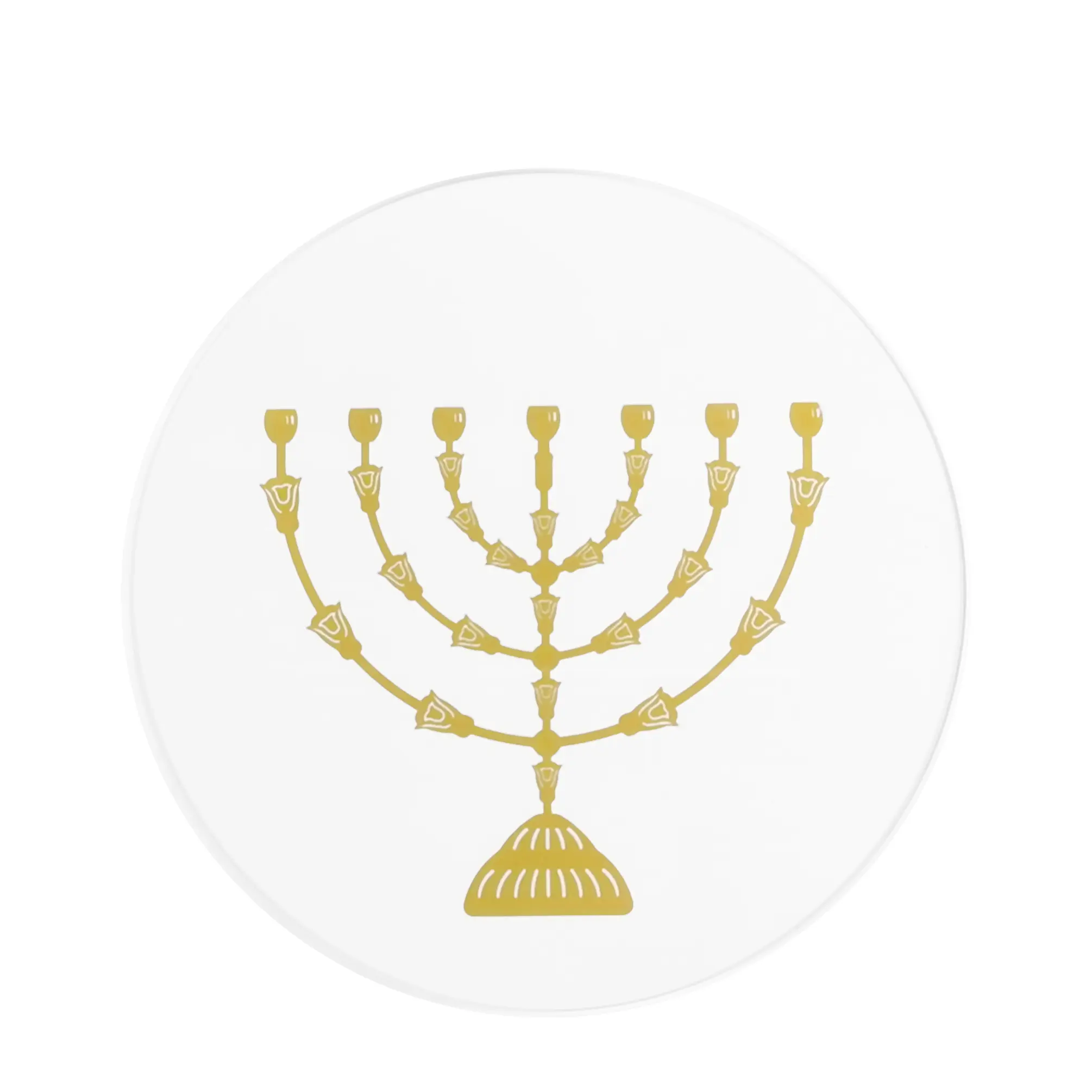 FixtureDisplays® Golden Lampstand Logo Emblem, Screen Printed on Clear Acylic Plexiglass 10149