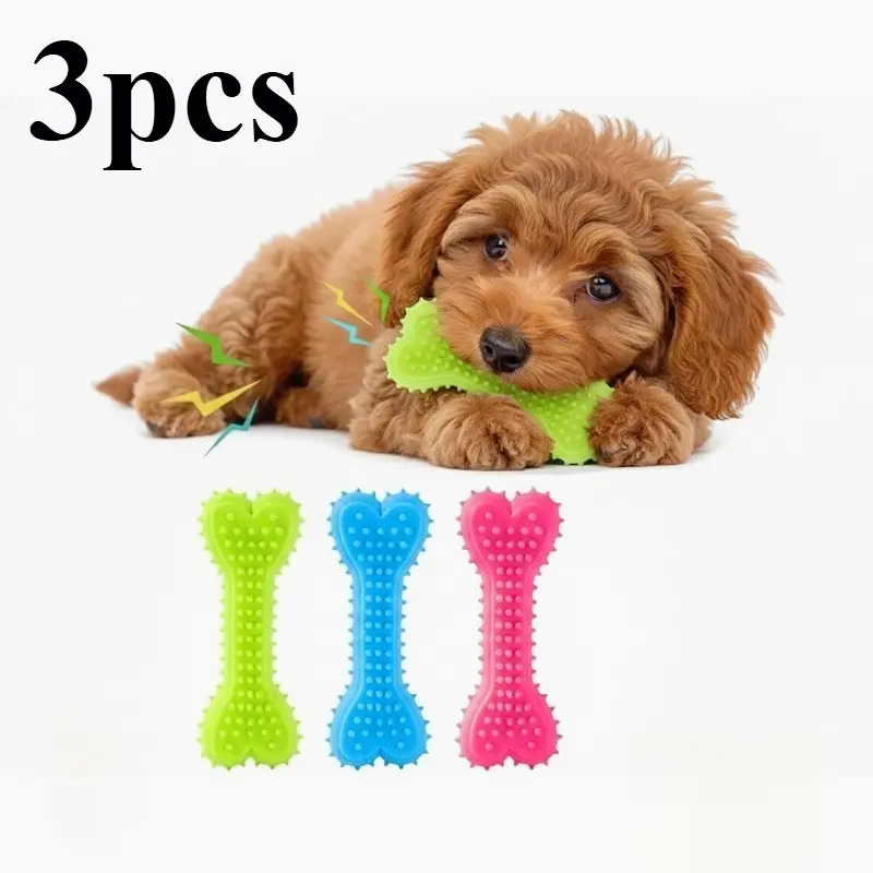 3pcsDurable Dog Toothbrush, Puppy Toothbrush, Pet Chew Toothbrush, Dog Teething Toy, Pet Oral Care Tool, Dogs Dental Sticks, Dogs Tooth Cleaning Brush