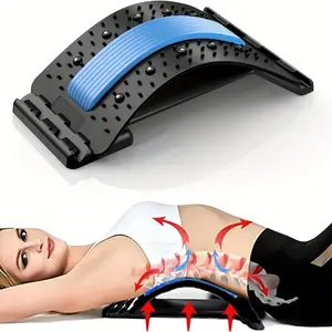 4-Level Adjustable Back Stretcher | Spine Deck for Lower Back Pain Relief | Posture Corrector & Lumbar Support Traction Device
