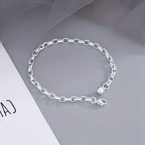 Luxury thick chain bracelet with round beads, can be worn in all seasons for daily and gift occasions, Bracelets with Charms, Vintage Bracelets for Women, Gift Accessories, Daily Jewelry, Minimalist Jewelry,Charm Bracelet, Fashion Enthusiasts