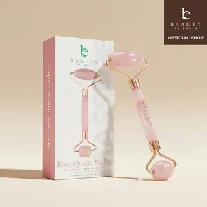 Beauty by Earth Rose Quartz Roller - High-Quality Face Massager for Facial Relaxation and Skincare, Self-Care & Luxury Gift