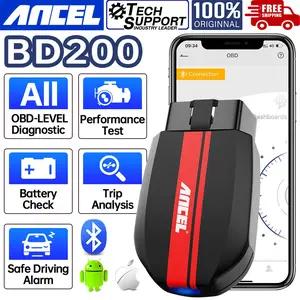 ANCEL BD200 OBD2 Scanner Bluetooth Wireless Automotive Diagnostic Tool with Battery Test Performance Test Car Code Reader OBDII Vehicle Adapter Check Engine OBD2 Scanner for iPhone iPad Android, Exclusive App