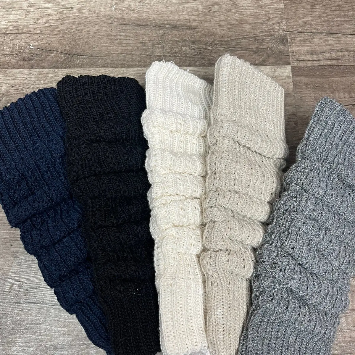 Leg warmer knit boot socks stretchy