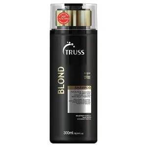 Truss Blond Shampoo Toning & Color Protect Shampoo with Frizz Control - Violet Pigmented Blonde Shampoo that Controls Brassy and Yellow + Orange Tones in Bleached, Highlighted & Gray Hair (300 ml)