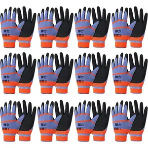 12 Pairs Gardening Gloves for Men Women, Summer Work Thorn Proof Gloves Breathable Latex Coated Outdoor Protective Yard Glove for Weeding, Digging, Raking, and Pruning
