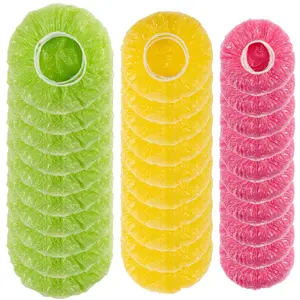 80 Reusable Bowl Covers - Plastic Elastic Cling Bags Food Wrap Elastic Bowl Covers