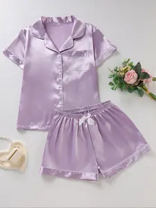 Women's Satin Sleepwear Set Pajamas, Soft Comfortable Fabric, Elegant Design, Perfect for Relaxing at Home, Ideal Gift Choice