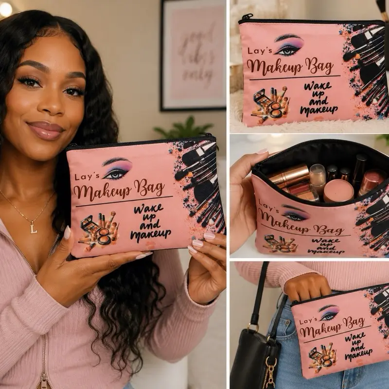 Double-Sided Personalized Makeup Bag