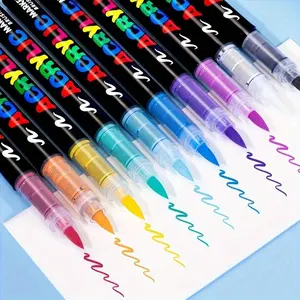 72 Colors Choosable Acrylic Paint Markers, Art Marker Pen, Acrylic Drawing Markers, Suitable for Wood, Plastic, Glass, Ceramic, Cardboard, Ideal for Painting, DIY Crafts, Art Projects, Acrylic Marker Set, Acrylic Painting Pens