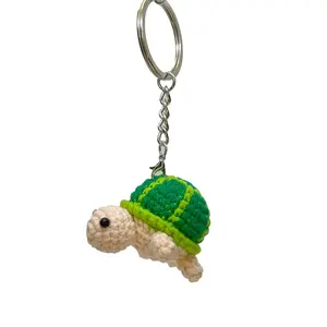 Hand made crochet keychains, flower bouquet, carrot, ball, turtle, cross, heart style keychains. women