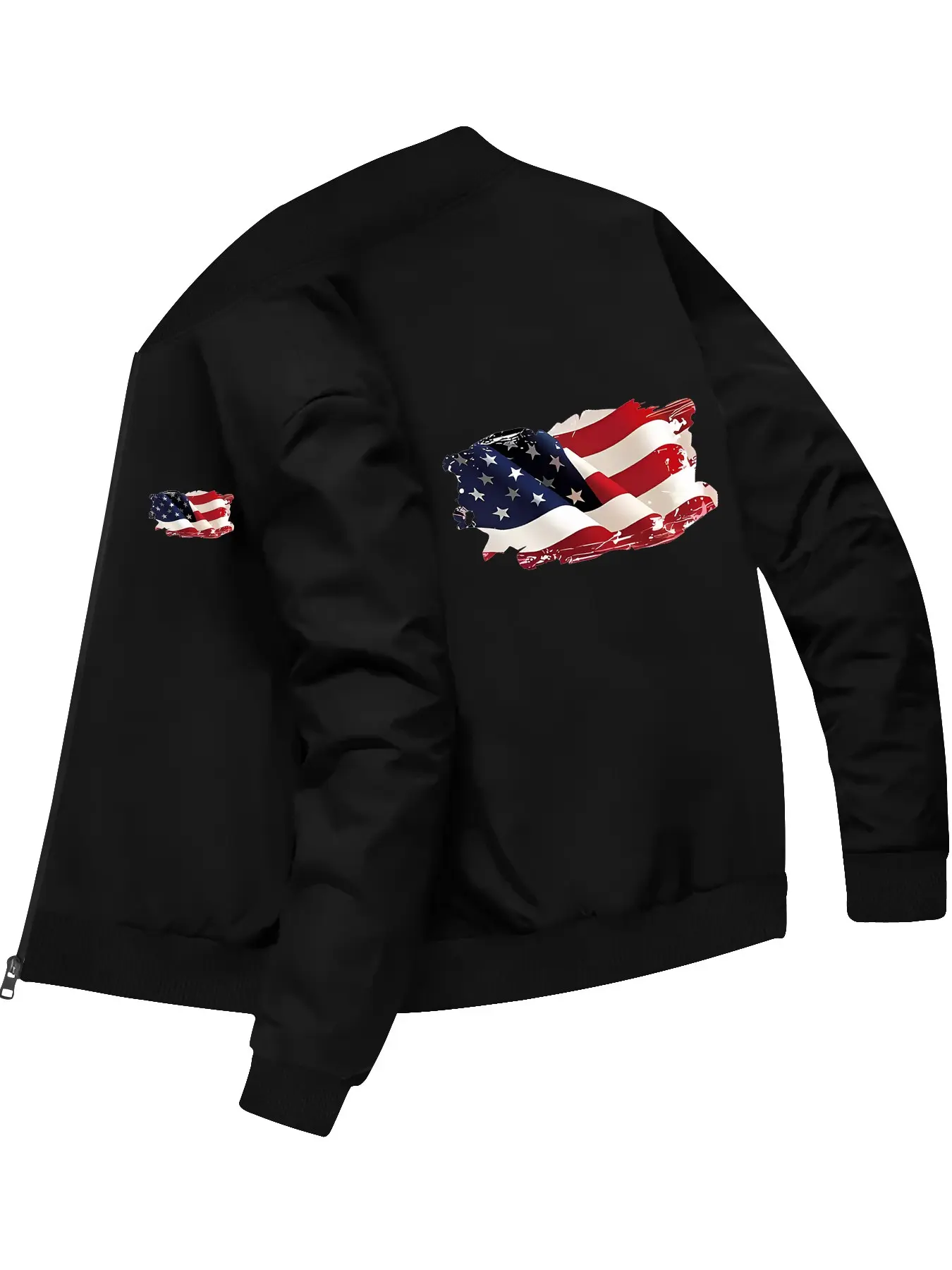 Trendy Fashion Men's American Flag Printed Baseball Jacket for Daily Casual Gatherings and Versatile Wear