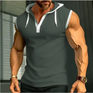 New Polo Shirt  Muscle Fitness Quick-drying Breathable Men's Vest