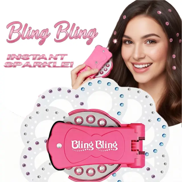 Pink Rhinestone Hair Headband - Glamorous Sparkling Accessory for Special Events