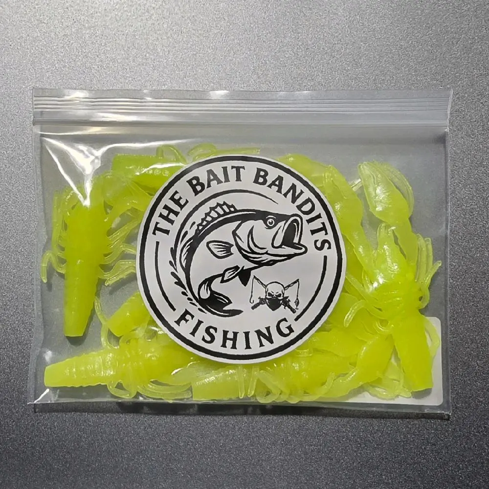 Chartreuse Glow Craw – 3.5” Strike Mode (4 ct)