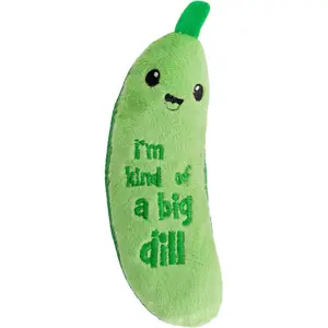 Catstages Crunchy Pickle Kicker Cat Toy - Plush Crinkle Toy with Catnip and Dental Mesh for Feline Health and Happiness, 6.5 inches