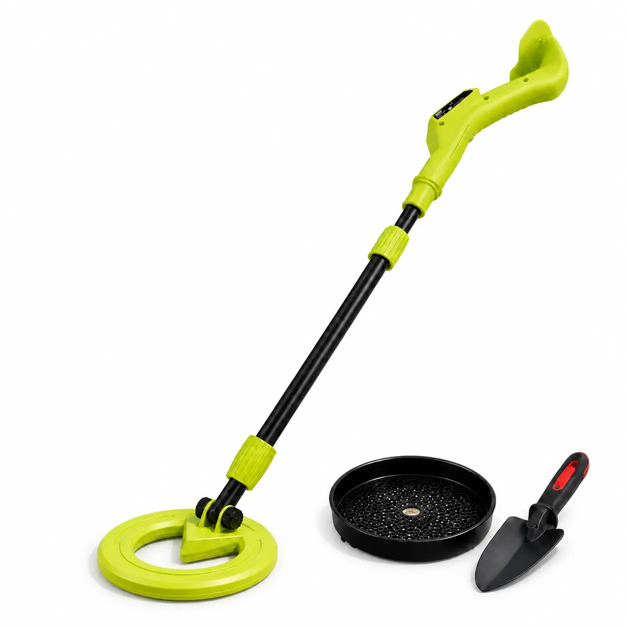 Kids Metal Detector - Adjustable 28.3in-38.6in Lightweight ABS Plastic Full Set with Intuitive LCD Display, Sifter for Beach, Backyard Treasure Hunts, Gift for Boys & Girls, Kids 5-12