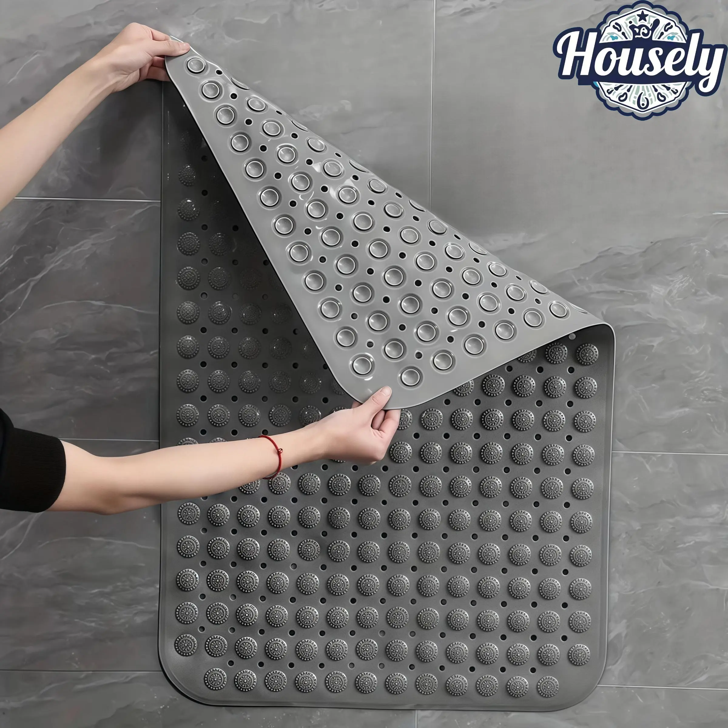 Resin Non-slip Folding Bath Mat - Bathtub & Shower Mat with Suction Cup Design, Bathroom Accessory, Home Essential