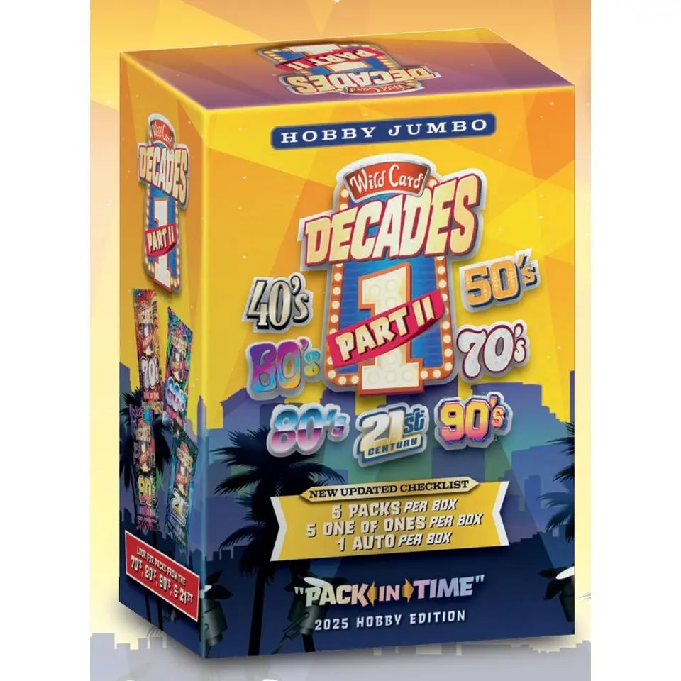 2025 Wild Card Decades 1 Part II Jumbo Trading Cards Box