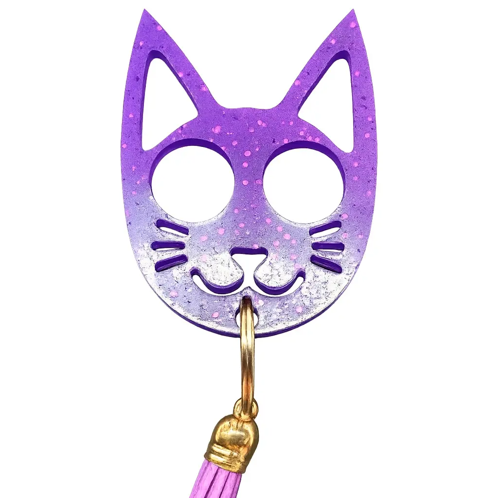 Cat Keychain - Any Color or Glitter Design with Tassel for Stylish Accessory