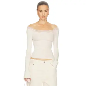 Free People Oh My Darling Long Sleeve Top in Oatmeal Heather