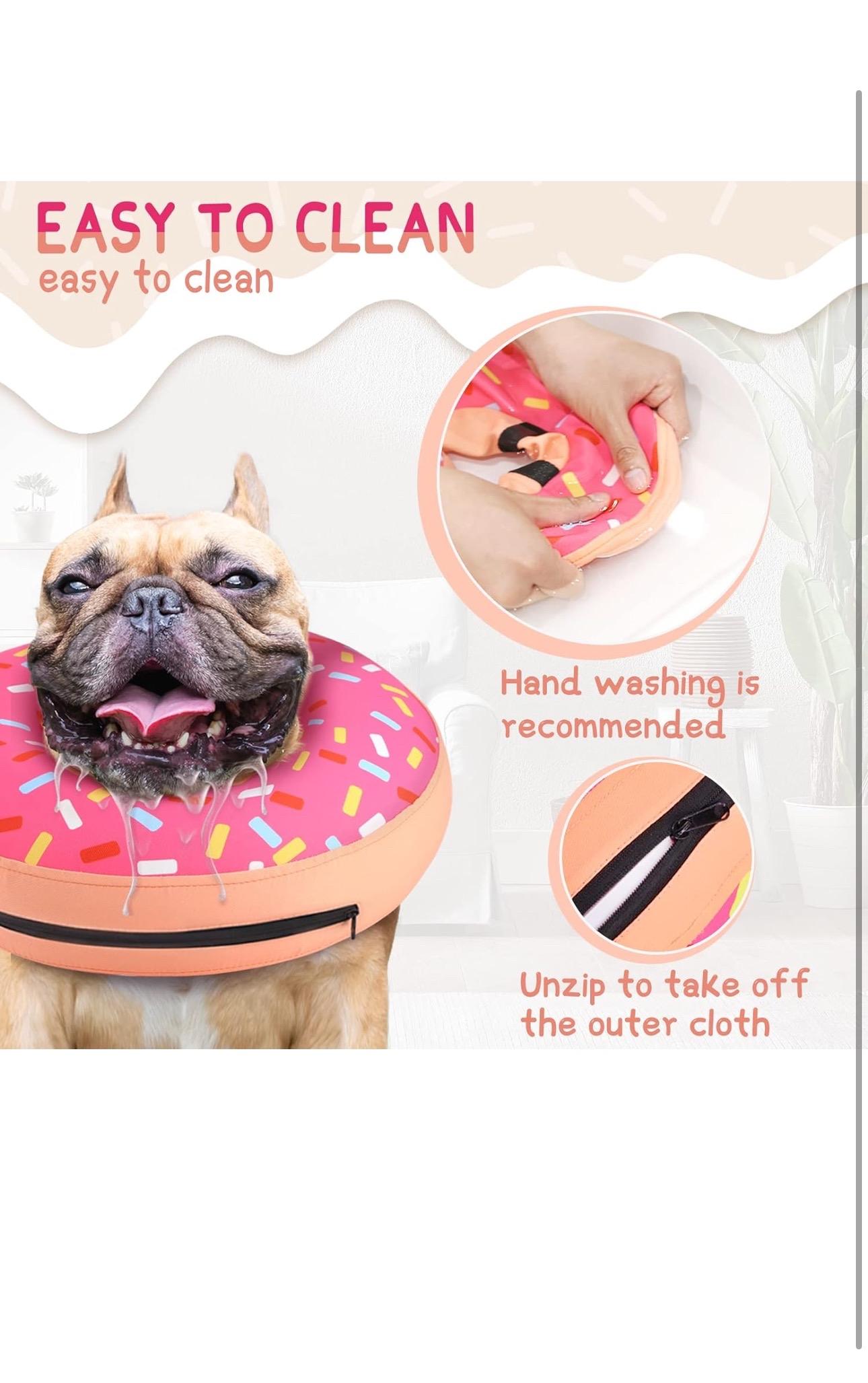 Supet Inflatable Dog Cone Collar Recovery E Collar for Neuter, Soft Dog Cone size XL - Alternative After Surgery