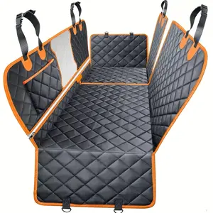 Dog Car Seat Cover 3-In-1 Set, Rear Seat Dog Bed with Mesh Window, Non-Slip Pet Protection, Fits Cars Trucks and Suvs, Seat Protector Mat