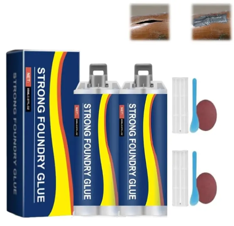 Weld-Grade Epoxy Casting Adhesive - Heavy-Duty, Fast-Repair Multi-Purpose Glue with Accessories for Tile & Metal Fix, Ceramic & Wood Use - Adhesive Super Glue with Waterproof Bond, Wear-Resistant, Oil-Resistant
