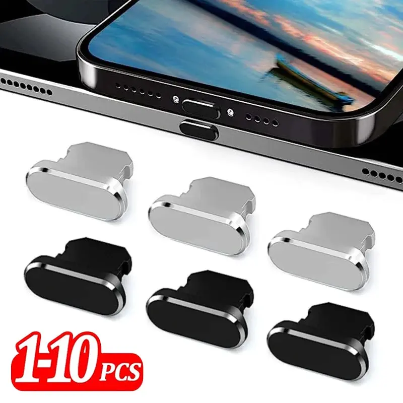 2-10PCS Aluminum Alloy Anti Dust Plug for iPhone 13 12 11 Pro Max 8 7 Versatile Everyday Use Reliable Performance