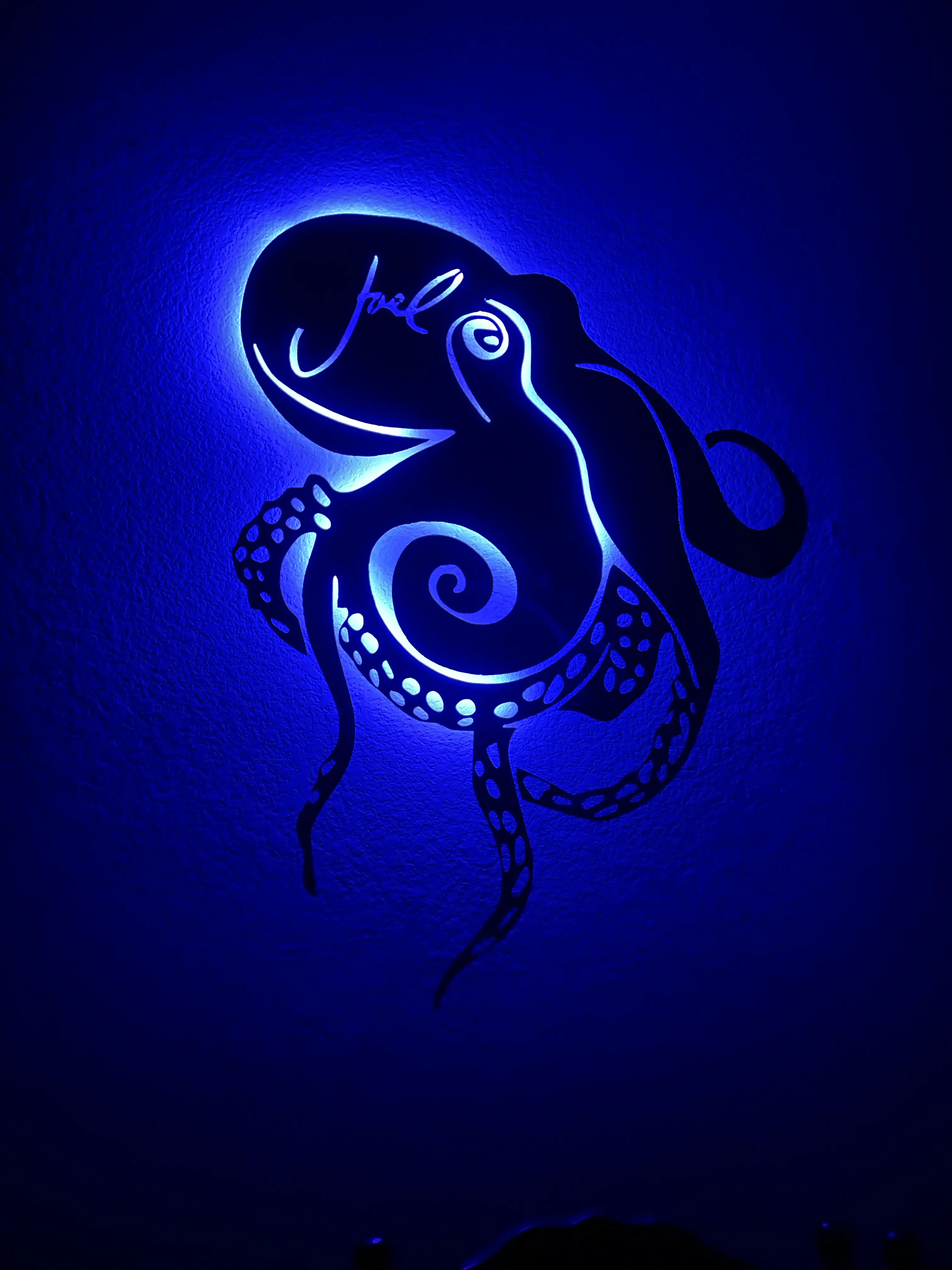 LED Metal Hanging Octopus Home Decor