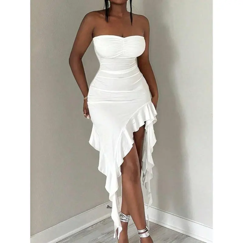 white tube top dress - TikTok Shop white tube top dress - TikTok Shop