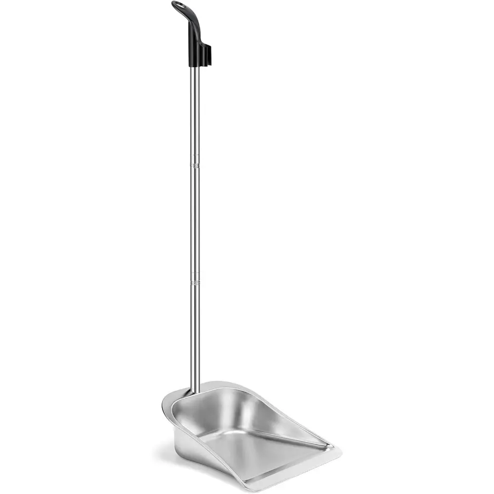 Dust Pans with Long Handle-35”Heavy Duty Metal Upright Stand Up Dustpan-Long Handled Stand Up Dustpans-Best Dustpans for Home,Lobby,Shop,Garage,Yard