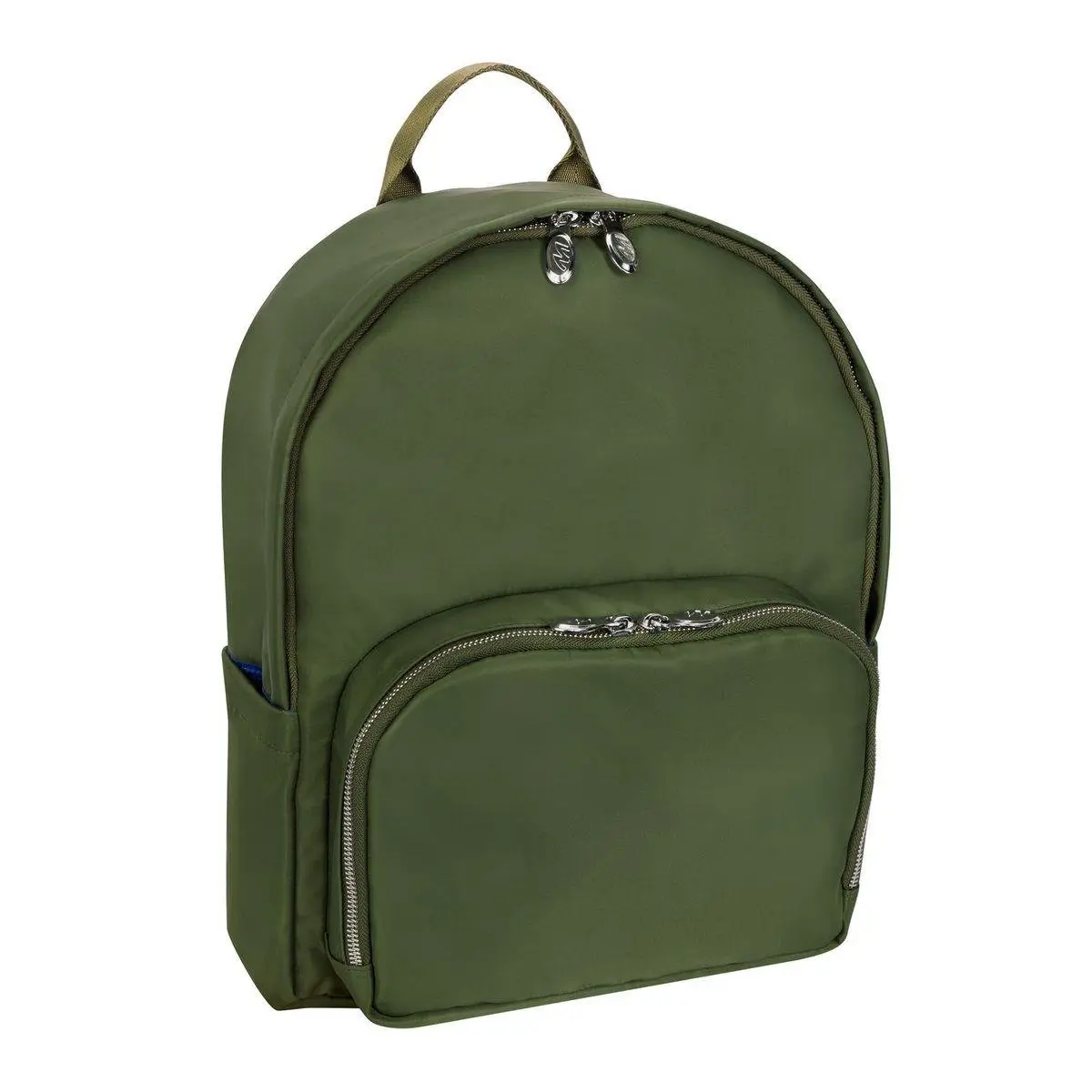 McKleinUSA Neosport 15" Classic U-Shape Nylon Backpack for Daily Use, Padded Sleeve for 12" Laptops, Adjustable Shoulder Straps & Multiple Zipper Pockets, Green, Multiple Pockets, Compatible Laptop Bags, Device Compartment Laptop Bags
