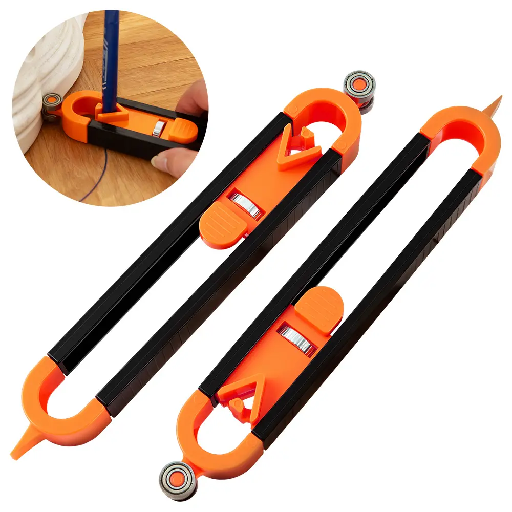 [DealsForYouDays]Precision Contour Gauge with Lock Feature - Professional Wood Scribing Work Tool for Flooring, Cabinetry, Tile & Pipe, Portable Adjustable Profile Gauge for Woodworking, Tools and Gadgets