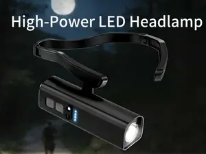 Ultra-Lightweight Ear-Worn Headlamp, Wave-to-Control Motion Sensor LED Headlight, Hands-Free Comfort for Night Running, Camping & Mechanic Work - IPX4 Waterproof