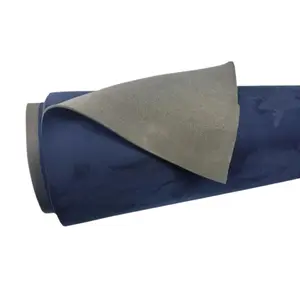 Dk. Blue Stretch Suede Headliner Foam Back Fabric 60" wide
