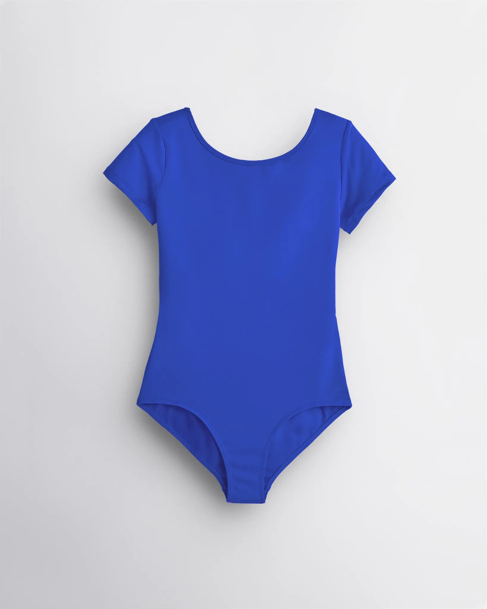 Girls Performance Short-Sleeve Leotard, Female Kids Ballet Wear for Dancing, Polyester Mix Fabric, Slim Cut Design