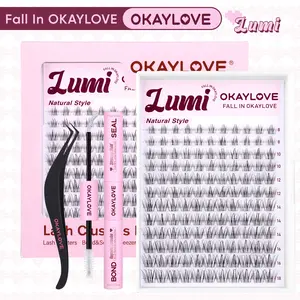 OKAYLOVE  Lumi  Lash Clusters Kit | Natural Babe Lash Look| Wispy Lash Extension Kit for DIY Eyelash at Home for Natural Makeup Girl Gifts #Summervibes