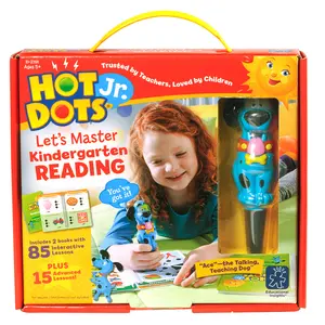 Educational Insights Hot Dots Jr. Let's Master Kindergarten Reading Set, Homeschool & Kindergarten Learn to Read Workbooks, 2 Books & Interactive Pen, 100 Reading Lessons, Ages 5+
