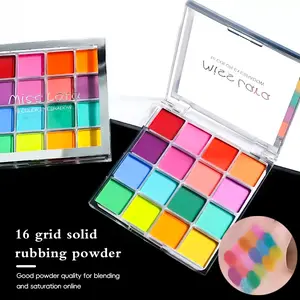 16 color nail art rainbow macaron color, solid powder not easy to fly powder, matte and sparkling effects, with gradient effect, suitable for creative nail design, nail decoration products, hot selling and popular, Nail Art Tool Multicolor