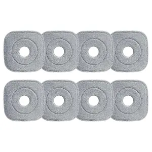 Spin Mop Replacement Pads Set of4/8/12,Removable Square Durable Replacement Pads,Microfiber Refills for Easy Cleaning,Super Absorbent, Cleaning Tools for Hardwood Floors Marble Floors,Walls,Pack Smooth