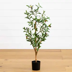 3’ Artificial Olive Tree with Natural Trunk 3’ Artificial Olive Tree with Natural Trunk