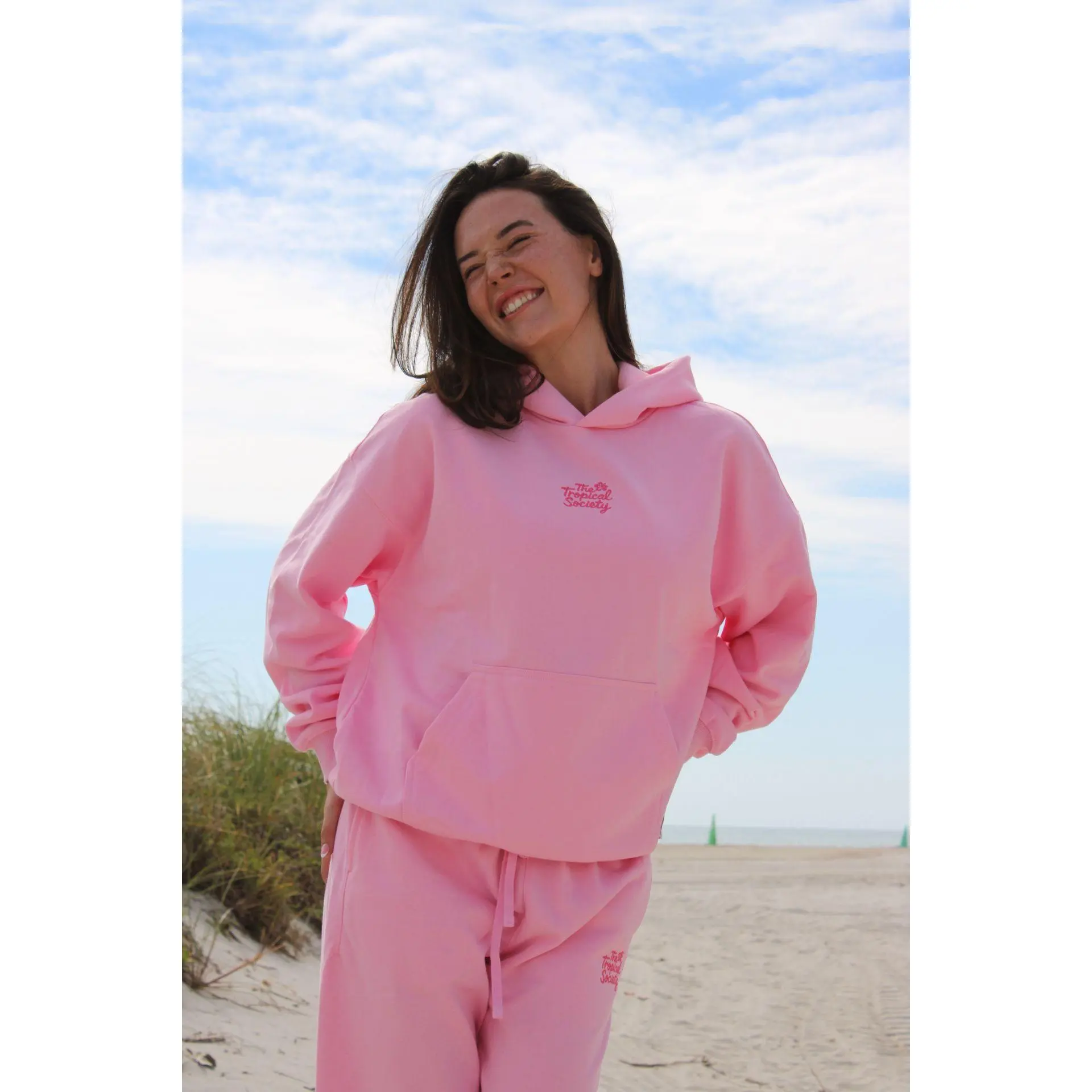 Hibiscus Hoodie Pink