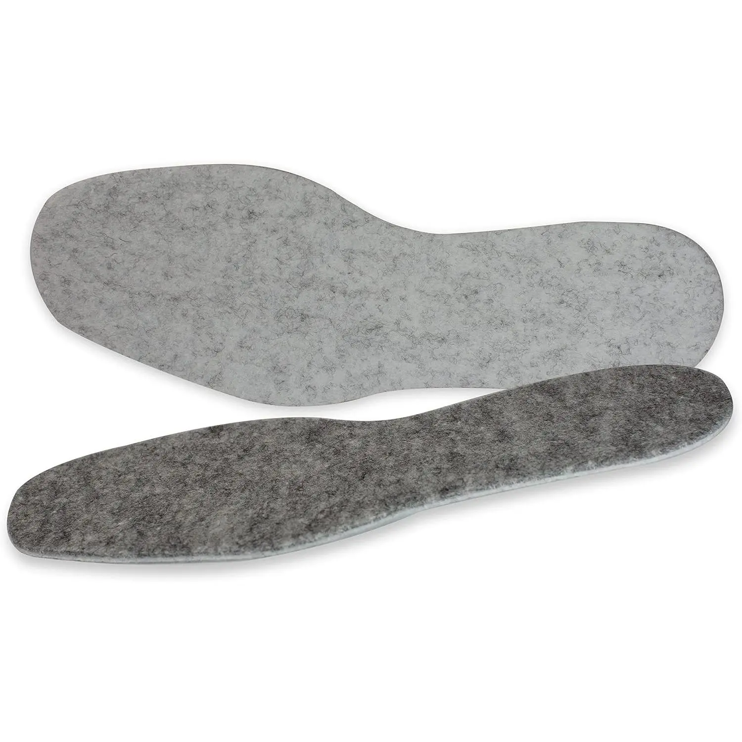Meltonian Polar Wool Insoles: Warm, Moisture-Absorbing Comfort, Made in Germany, Gray, 1 Pair