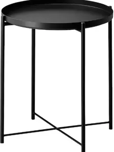 IKEA GLADOM Tray Table, Black – Pack of 2