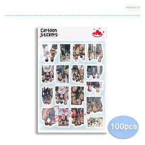 8 Sheets Creative High-Quality Kpop Boy Group Stickers Waterproof Decals Hand Account Decoration Supplies Art Stickers