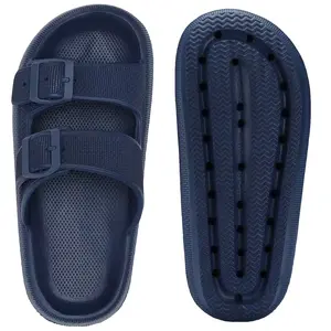 Comfortable Thick-Soled Pillow Recovery Sandals for Men & Women, Adjustable Double Buckle Waterproof EVA Cloud Slides for Men & Women