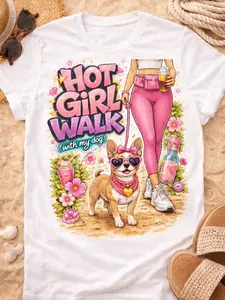 **HOT GIRL WALK t-shirt – Chihuahua Edition **   BossTon Apparel Co.