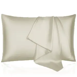 Champagne Color Satin Pillowcases, 2pcs/4pcs Envelope Closure, Skin-Friendly Hair-Friendly, Silk-Like Cooling Effect, Perfect Bedroom Accessory, Luxury Sleep Aid, Holiday Gift Choice for Women or Men